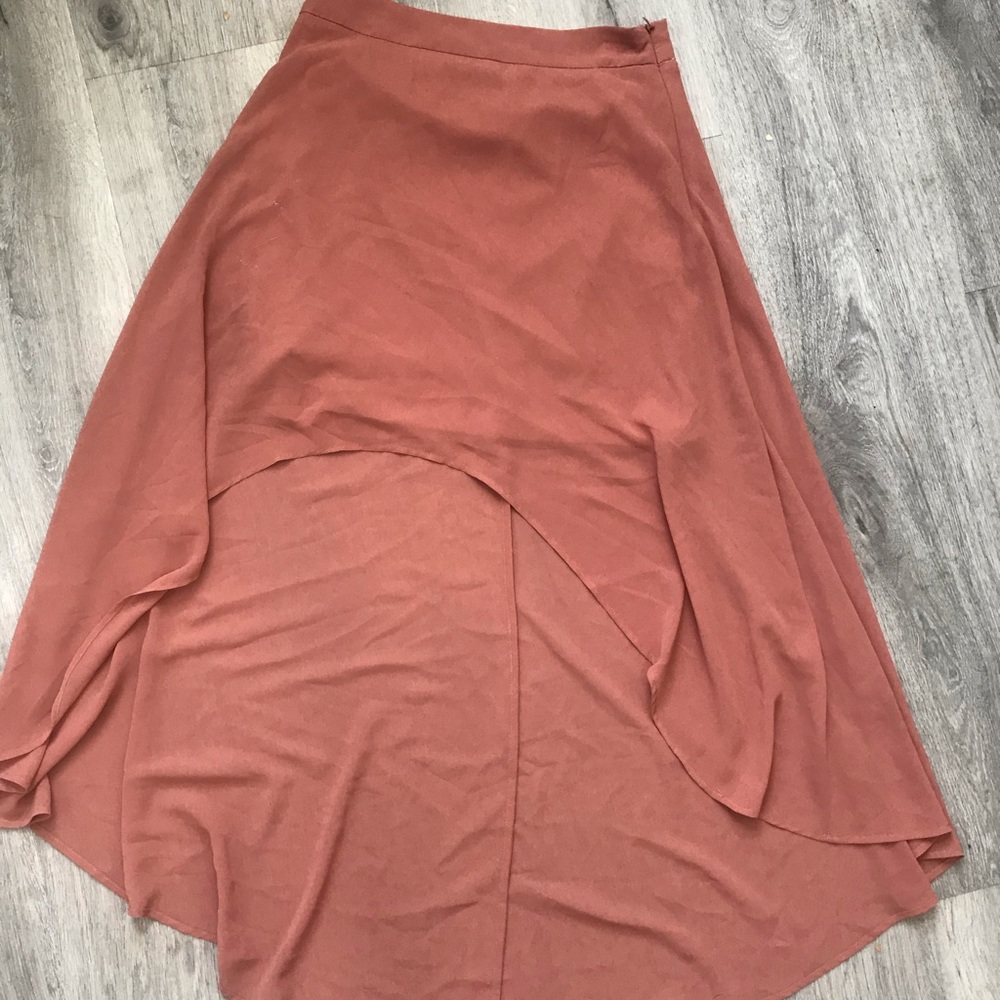 Mauve high low skirt